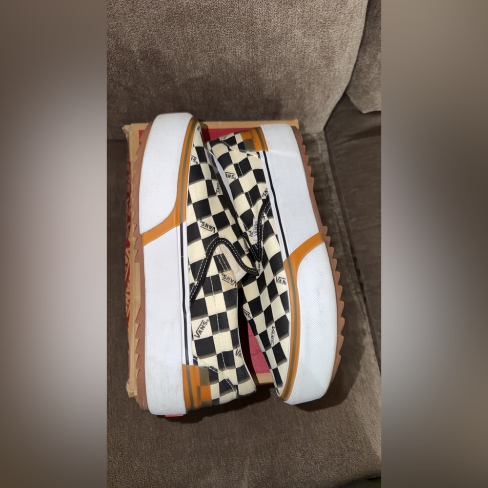 classic slip on checkerboard vans 9.5 Men /11 Women - Picture 3 of 6